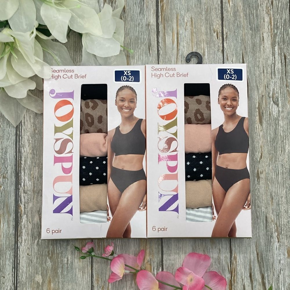 Women's Seamless Hi Cut Panties Underwear 2, 6-Packs Size XS